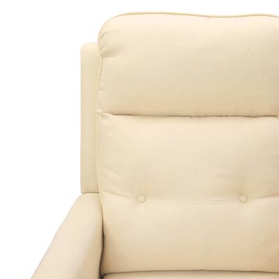 vidaXL Rozkładany fotel masujący ułatwiający wstawanie, kremowy