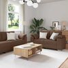 vidaXL Sofa 3 pcs Brązowy 219 x 80 x 82 cm Tkanina lniana