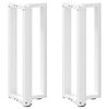 vidaXL Nogi do stołu konsolowego w kształcie litery T 2 szt. Białe 25x28x(72-73) cm Stal