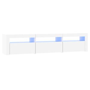 vidaXL Szafka pod TV z oświetleniem LED, biała, 180x35x40 cm