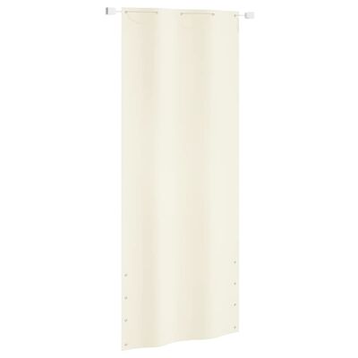 vidaXL Parawan balkonowy, kremowy, 100x240 cm, tkanina Oxford