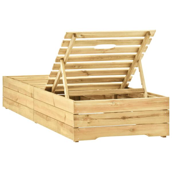 vidaXL Leżak, impregnowane na zielono drewno sosnowe