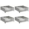 vidaXL Krawężnik do trawnika 4 pcs 60 x 60 x 20 cm Stal srebrny