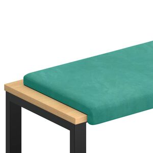 vidaXL Poduszka na ławkę Welur Turkusowy Głębokość 35 cm