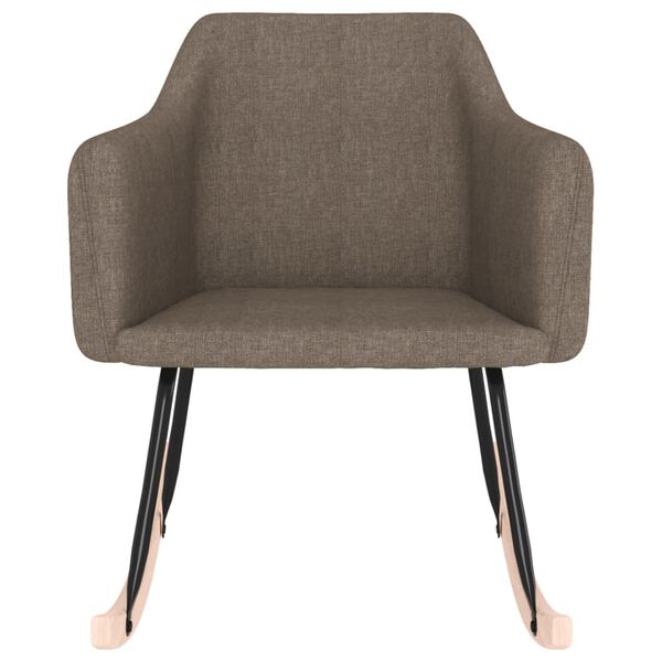 vidaXL Fotel bujany, kolor taupe, tapicerowany tkaniną