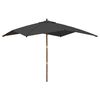 vidaXL Parasol ogrodowy na drewnianym słupku, antracyt, 300x300x273 cm