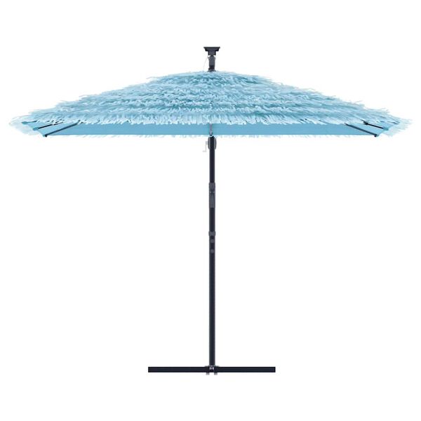 vidaXL Parasol ogrodowy na stalowym słupku, niebieski, 290x290x238 cm