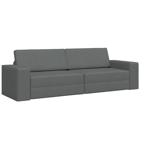 vidaXL Sofa Bed 200cm Ciemnoszary tkanina