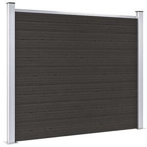 vidaXL Panel ogrodzeniowy z WPC, 180x146 cm, czarny