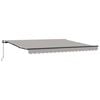 vidaXL Markiza wysuwana jasnoszary 400 &times; 350 cm Poliester i aluminium