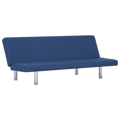 vidaXL Sofa, rozkładana, niebieska, poliester