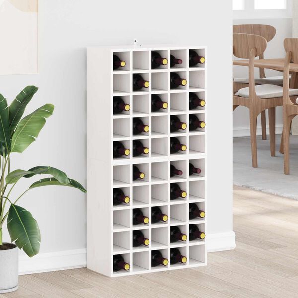 vidaXL Regał na wino 2 pcs Biały 56 x 25 x 56 cm Lite drewno sosnowe