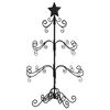 vidaXL Metalowa choinka świąteczna, do dekoracji, czarna, 90 cm