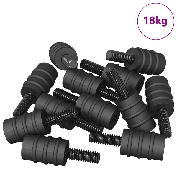 vidaXL Śruba dystansowa 4865 pcs Czarny M4 Guma i stal
