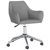 vidaXL Obrotowe krzesła stołowe, 4 szt., jasnoszare, obite tkaniną
