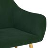 vidaXL Krzesła stołowe, 4 szt., ciemnozielone, obite aksamitem