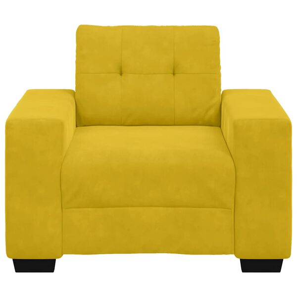 vidaXL Sofa Fotel Ż&oacute;łty 100x78x80 cm Aksamit