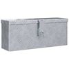 vidaXL Aluminiowa skrzynia, 48,5 x 14 x 20 cm, srebrna
