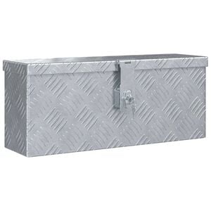 vidaXL Aluminiowa skrzynia, 48,5 x 14 x 20 cm, srebrna