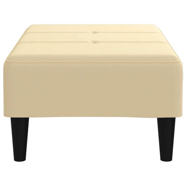 vidaXL Podn&oacute;żek, kremowy, 78x56x32 cm, aksamitny