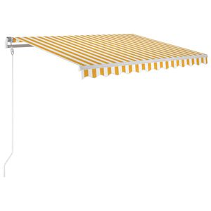 vidaXL Automatycznie zwijana markiza, 300 x 250 cm, ż&oacute;łto-biała