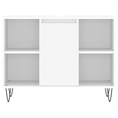 vidaXL Szafka łazienkowa, biała, 80x33x60 cm, materiał drewnopochodny