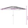 vidaXL Parasol ogrodowy z LED, stalowy słupek, brązowy, 300x200x250 cm
