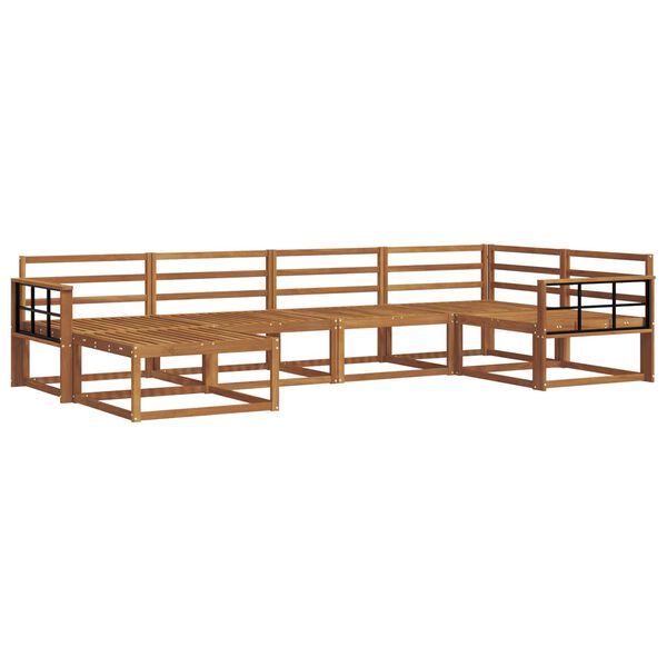 vidaXL Zestaw sof na zewnątrz 6 pcs Naturalny Lite Drewno Akacji