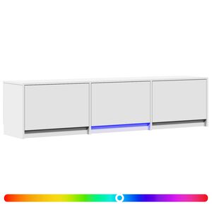 vidaXL Szafka RTV z LED Biały 165 x 34 x 40 cm Drewno inżynieryjne