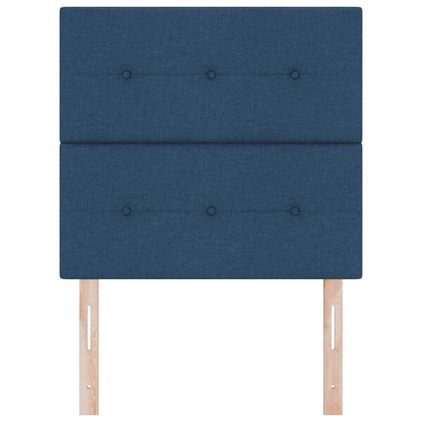 vidaXL Zagł&oacute;wek Z zagł&oacute;wkiem Niebieski 90 cm Sk&oacute;ra ekologiczna