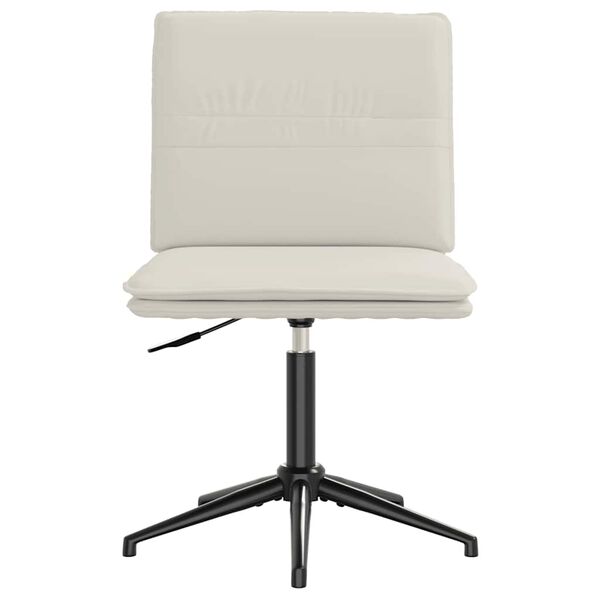 vidaXL Krzesła stołowe, 4 szt., kremowe, obite aksamitem