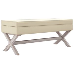 vidaXL Stołek ze schowkiem, 110x45x49 cm, obity lnem