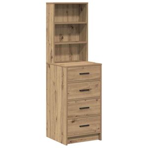 vidaXL Highboard dąb artisan 40 x 41 x 135 cm Materiał drewnopochodny