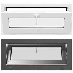 vidaXL Okno piwniczne RISOR 90 x 40 cm PVC i szkło antracytowy
