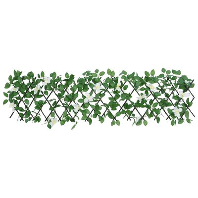 vidaXL Kratka ze sztucznym bluszczem, rozsuwana, zielona, 180x30 cm