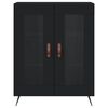vidaXL Szafka, czarna, 69,5x34x90 cm, materiał drewnopochodny