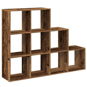 vidaXL Regał przegroda, 3 poziomy, stare drewno, 137,5x29x103,5 cm