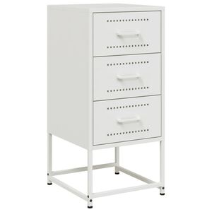 vidaXL Szafka nocna, biała, 36x39x78 cm, stal