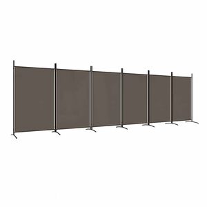 vidaXL Parawan 6-panelowy, antracytowy, 520x180 cm, tkanina