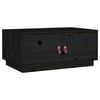 vidaXL Stolik kawowy, czarny, 80x50x35 cm, lite drewno sosnowe
