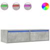 vidaXL Szafka pod TV z LED, szarość betonu, 100x35,5x25 cm