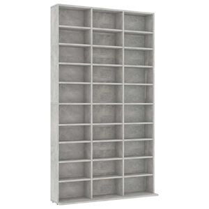 vidaXL Szafka na płyty CD, szarość betonu, 102x16x177,5 cm