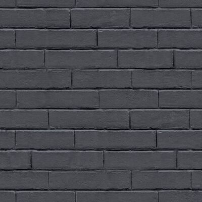 Good Vibes Tapeta kredowa Chalkboard Brick Wall, czarno-szara