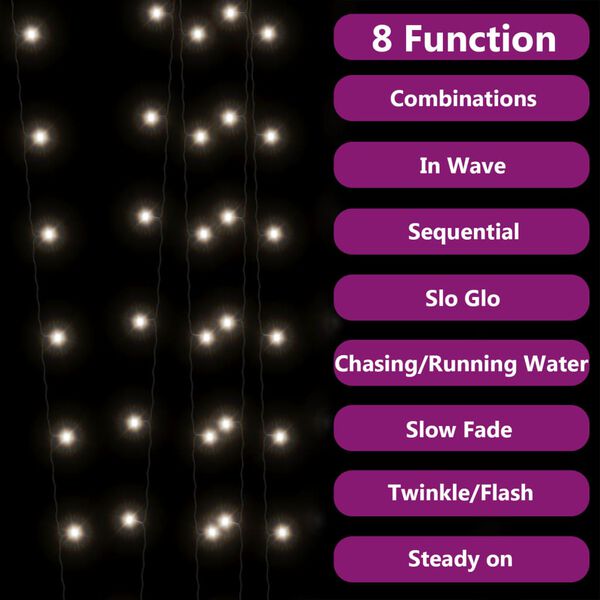 vidaXL Solarne lampki dekoracyjne, 2 szt., 2x200 LED, zimne białe