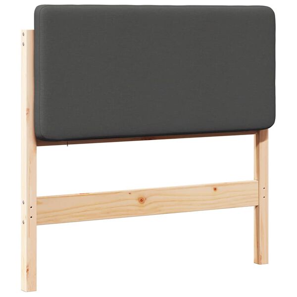 vidaXL Tapicerowane wezgłowie Z zagł&oacute;wkiem Brązowy i ciemnoszary 90 cm