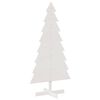 vidaXL Drewniana choinka do udekorowania, biała, 150 cm, sosnowa