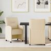 vidaXL Krzesełka jadalne na k&oacute;łkach 2 pcs Kremowy 57 x 67 x 95 cm