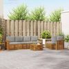 vidaXL Zestawy sof 7 pcs Naturalny i Jasny Szary Lite Drewno Akacji