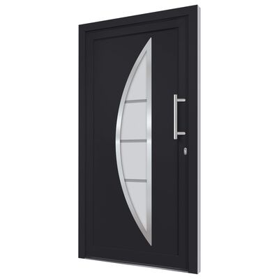 vidaXL Drzwi wejściowe zewnętrzne, antracytowe, 108 x 208 cm