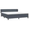 vidaXL Ł&oacute;żko typu Box Spring z materacami Ciemnoszary 180x220 cm
